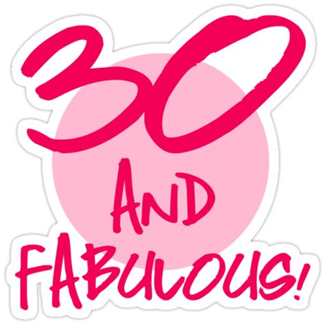 "Fabulous 30th Birthday" Stickers by thepixelgarden | Redbubble