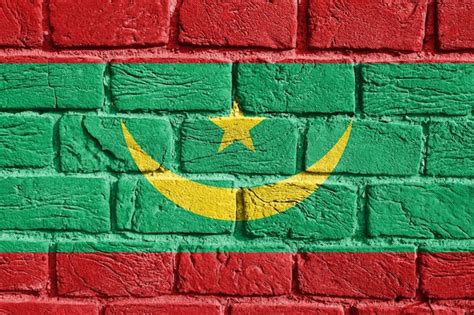 Premium Photo Flag Of Mauritania On The Wall