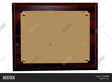 Blank Plaque Image & Photo | Bigstock