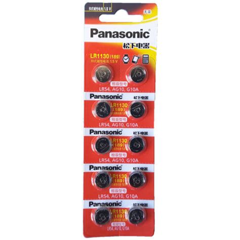 10x Panasonic Lr1130 Alkaline Cell Battery 15v Ag10 Sr54 389 Expire 2025 Ebay