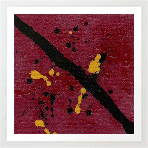 Abstract Acrylic Painting red, black and yellow 1 Art Print by Saribelle Inspirational Art ...