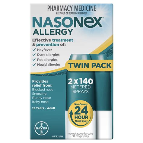 Nasonex Allergy 140 MD Spray Twin Pack Amals Discount Chemist