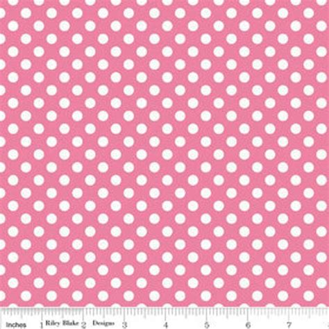 Hot Pink Small White Dots By Riley Blake Hot Pink Dots Hot Etsy