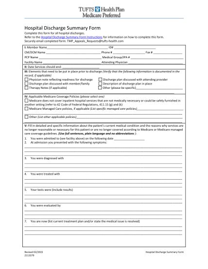 17 Discharge Summary Free To Edit Download And Print Cocodoc