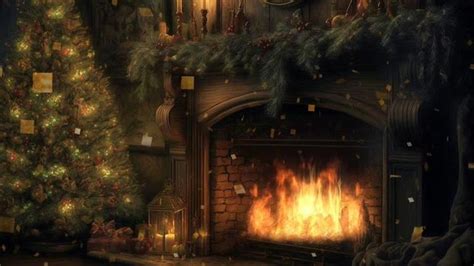 Christmas Fireplace Background Stock Video Footage for Free Download