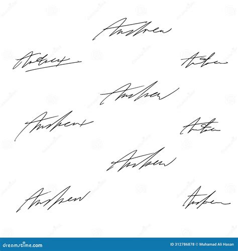 Letter a Signature Ideas for Document Certificates. Stock Photo ...