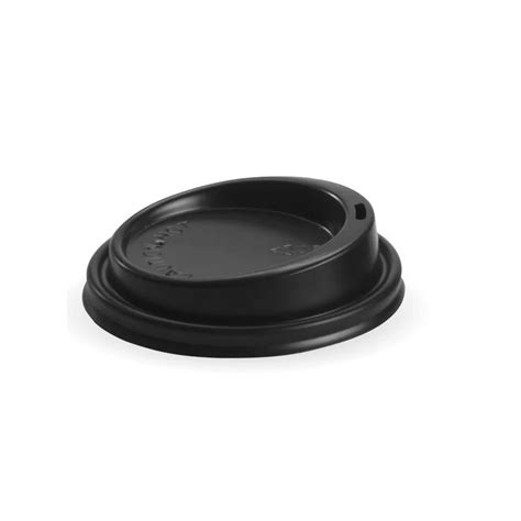 Biopak Large Black Ps Biocup Lid 50 Pack