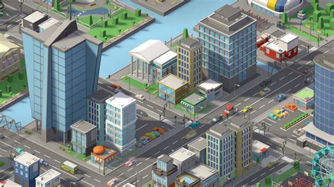 City 1 Buy Royalty Free 3d Model By Ithappy [55b5426] Sketchfab Store