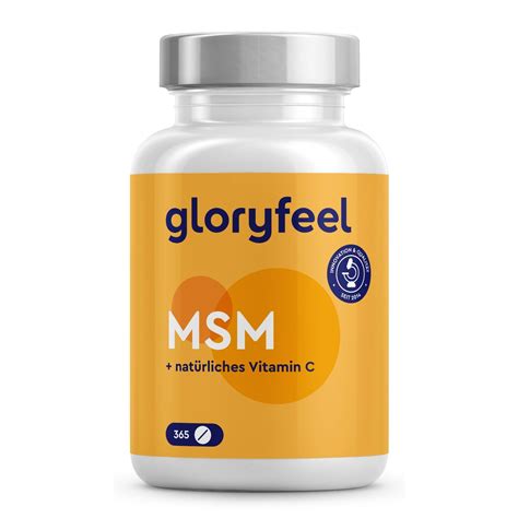 Gloryfeel Msm Schwefel Tabletten Mit Nat Rlichem Vitamin C