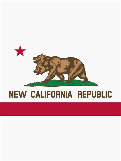 "New california republic flag" Sticker for Sale by JackPerkins | Redbubble