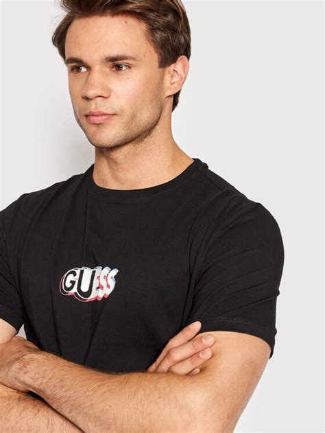 Guess T Shirt M Yi J Czarny Slim Fit Modivo Pl