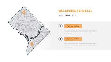 Plantilla Gratuita De Powerpoint Con Mapa De Washington Dc Para Google