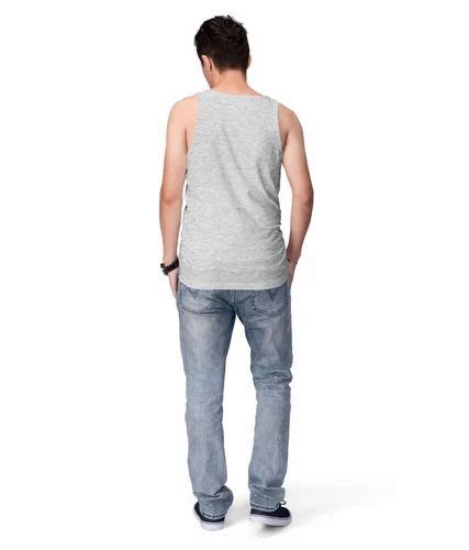 Haoser Men S White Printed Slim Fit Cotton Round Neck Vest Pure Men