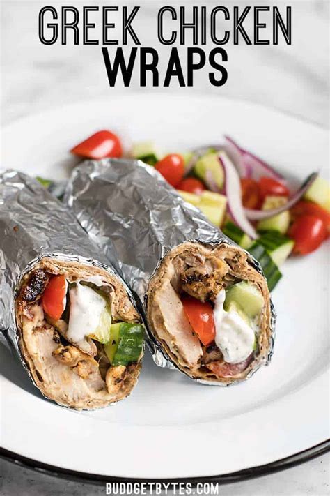 Greek Chicken Wraps Step By Step Photos Budget Bytes