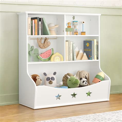 Buy Curipeer Kids Bookshelf 3 Shelf Storage Bookcaselarge Wooden Open