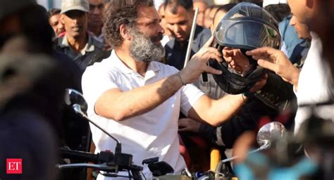 Rahul Gandhi S Bike Ride During Bharat Jodo Yatra In Madhya Pradesh