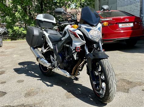 Купить б у Honda CB 400F инжектор 6 прямых и задняя в Санкт Петербурге белый naked bike 2013