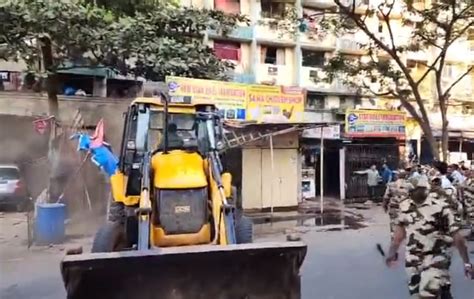 Bulldozer Action In Thane After Clashes During Pro Ram Temple Rally