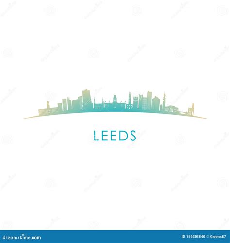 Leeds Skyline Silhouette Vektor Abbildung Illustration Von Stadt