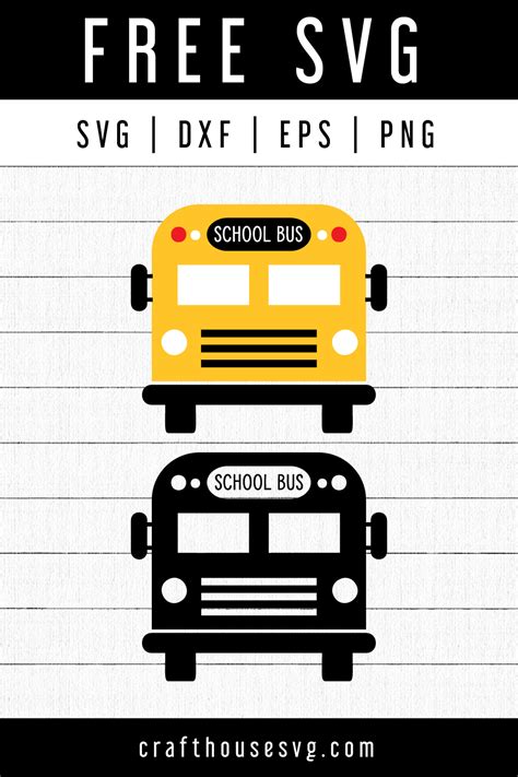 FREE School bus SVG - Craft House SVG