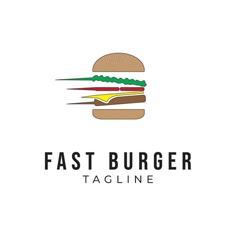 Logo design template, with burger icon 19010973 Vector Art at Vecteezy