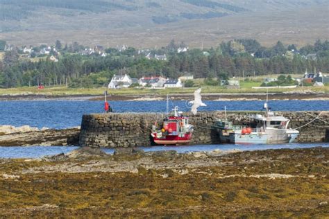 View of the Coast of Broadford, Isle of Skye Stock Photo - Image of pier, blue: 182274876