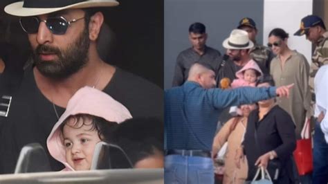 Raha Kapoor can't stop smiling as family returns from vacation. Watch ...