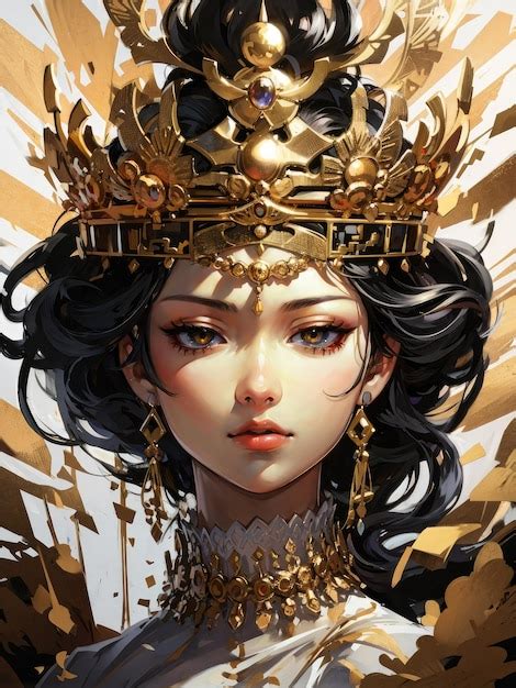 Premium Ai Image Anime Queen With A Crown