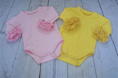 Ruffle Sleeve Bodysuit Ruffle Baby Bodysuit Available In Etsy