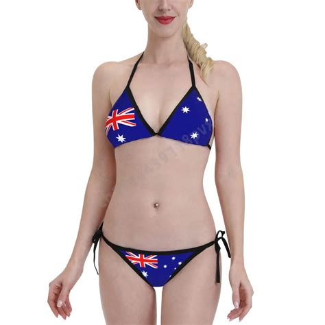 Australia Flag Bikini Swimwear Mujer Women Girls Sexy Swimsuit Swimwear Micro Bikini Set Summer