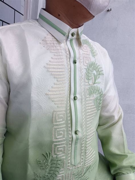 Barong Tagalog Modern Barong With Linning Pi A Organza Embroidery