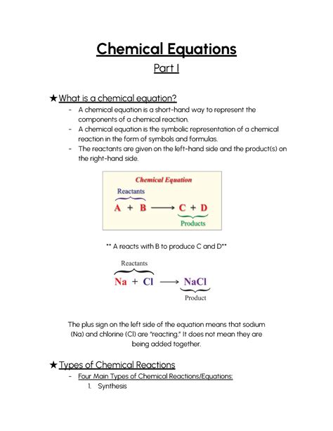 Chemical Equations - Chemical Equations Part I ★What is a chemical ...