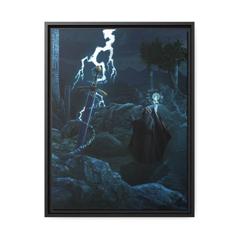 Merlin Sword in the Stone Legend King Arthur Canvas - Etsy