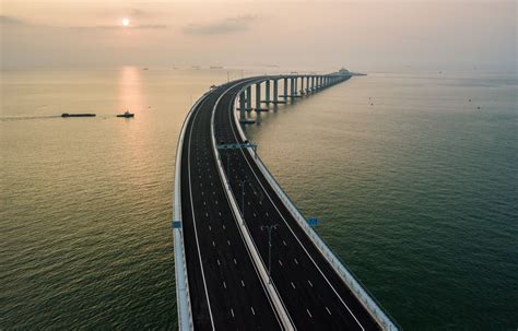 Inauguration Dun Pont Gigantesque Entre Hong Kong Macao Et La Chine