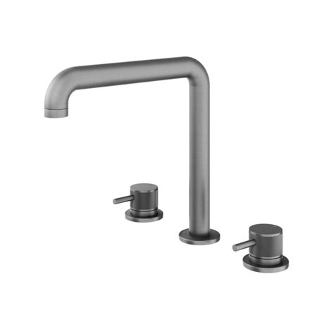 Abacus Iso Pro Anthracite Deck 3 Tap Hole Basin Mixer Sanctuary