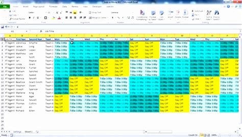 7 Excel 24 Hour Schedule Template - Excel Templates