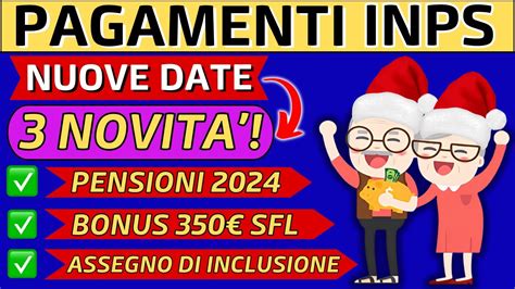 Pagamenti Inpsnuove Date Novita Pensioni Gennaio Bonus