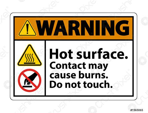 Warning Hot Surface Do Not Touch Symbol Sign Isolate On Stock Vector Crushpixel