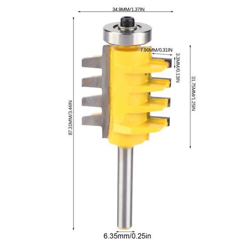 Surenhap M Che De Routeur Joint De Doigt Fraise Bois Tenon Tige