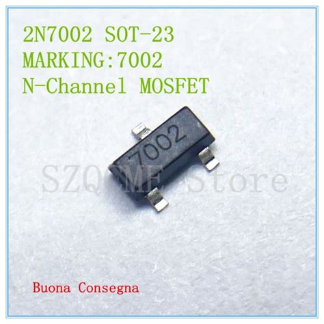 10PCS 2N7002 Marking 7002 72K 702 N MOS N Channel MOSFET SOT 23 SMD