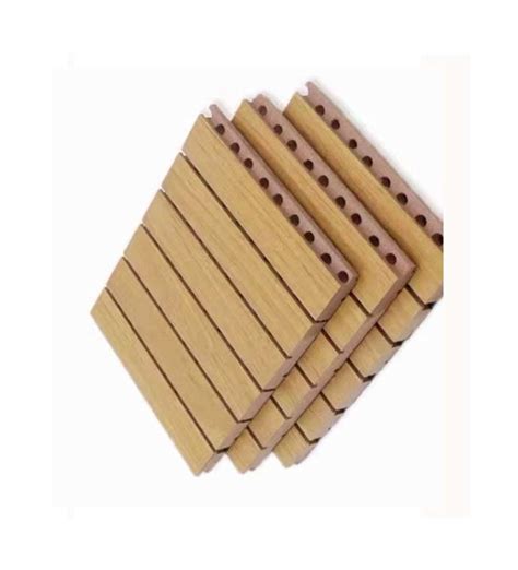 Ag Acoustic Wood Timber Grooved Soundproofing Wall Cladding China