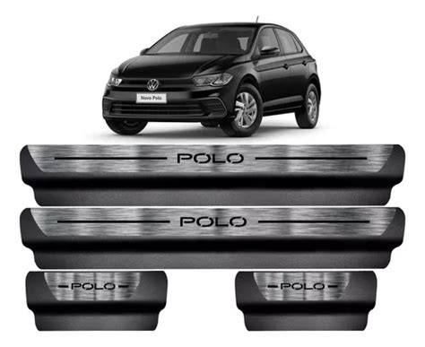 Soleira Aço Inox Premium Vw Polo 2023 Vinil