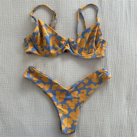 Blackbough Swim Bikini Set Leopard Print Size Depop