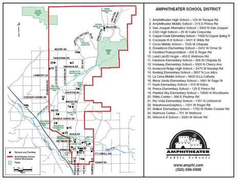 AMPHITHEATER SCHOOL District 10 Boundry Map