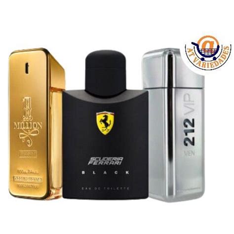 Kit Perfumes Masculinos Vip Men Ferrari Black One Million