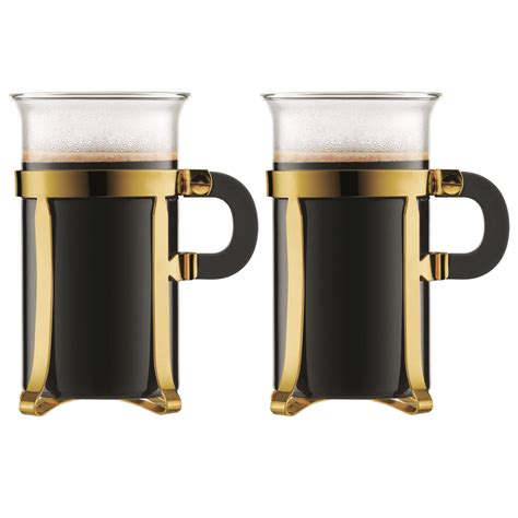 Bodum Chambord Coffee Glass Set Gold Pce Ml Peter S Of Kensington