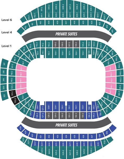 Stadium Australia Seating Chart with Rows and Seat Numbers 2024