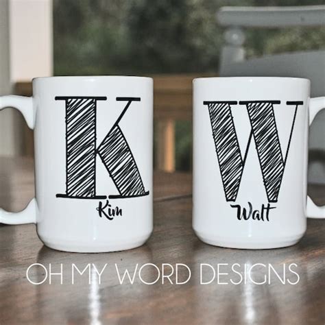 Initial Coffee Mug-personalized Coffee Mug-monogram Mug-15oz - Etsy