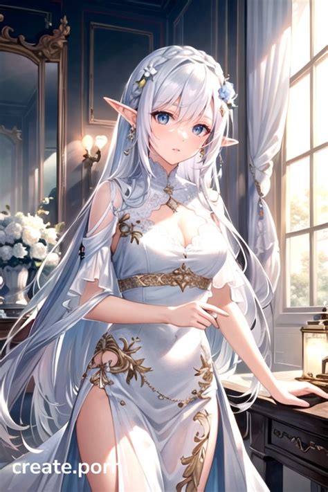 Elf Ears Blue Eyes Long Length AI Porn