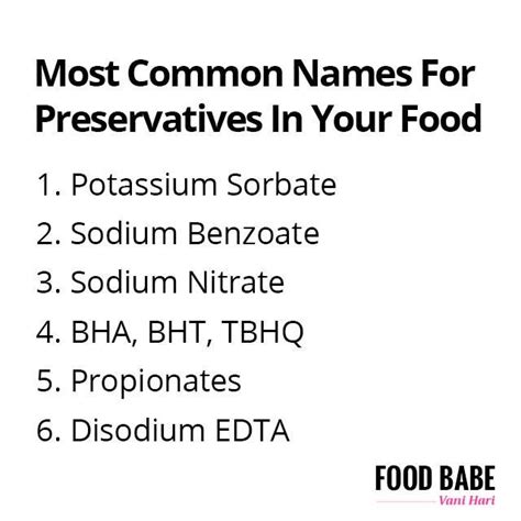 Most Common Names for Preservatives in Your Food Healthy Food Options, How To Stay Healthy ...